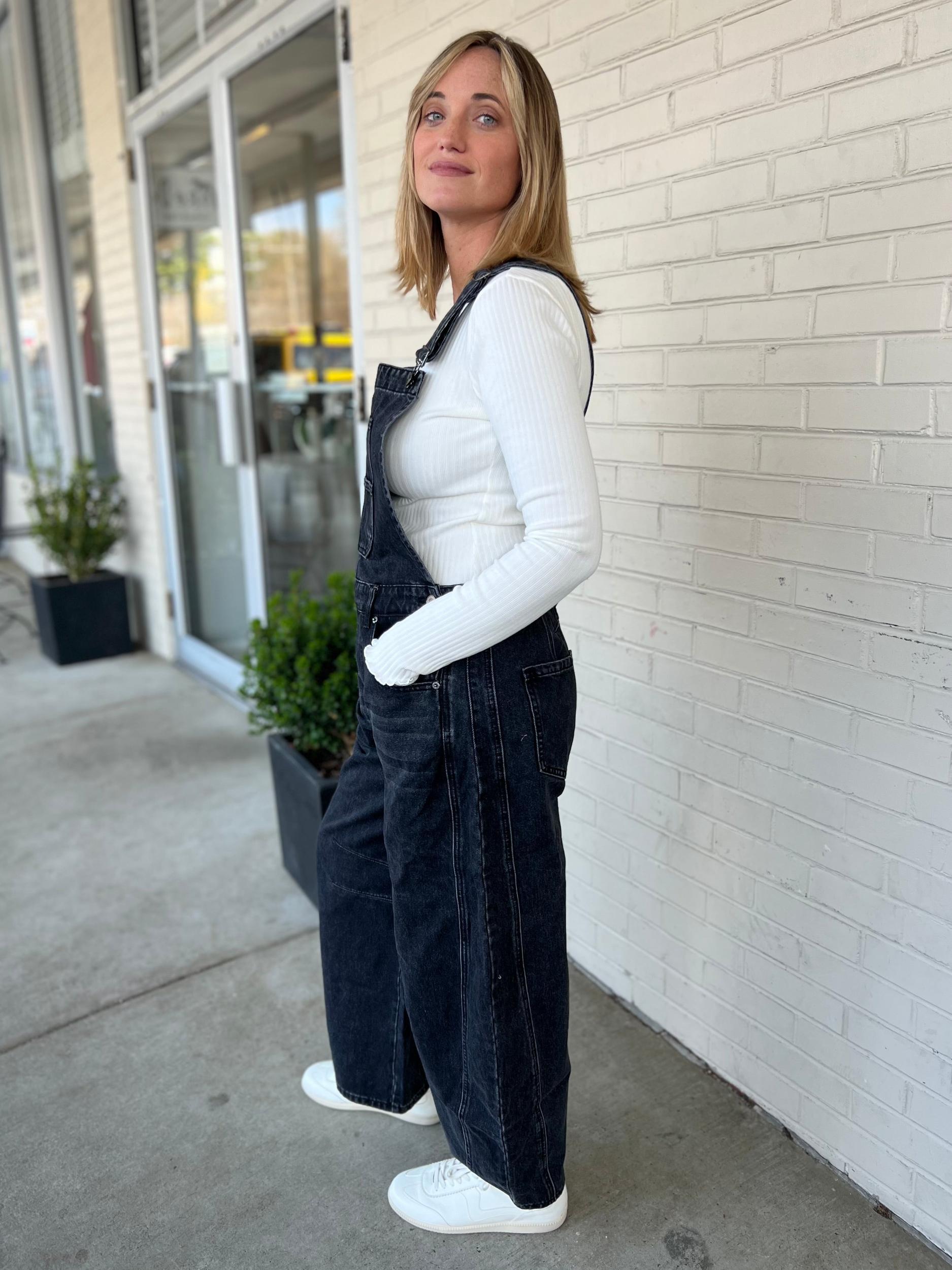 Darla Barrel Leg Overalls Product Image