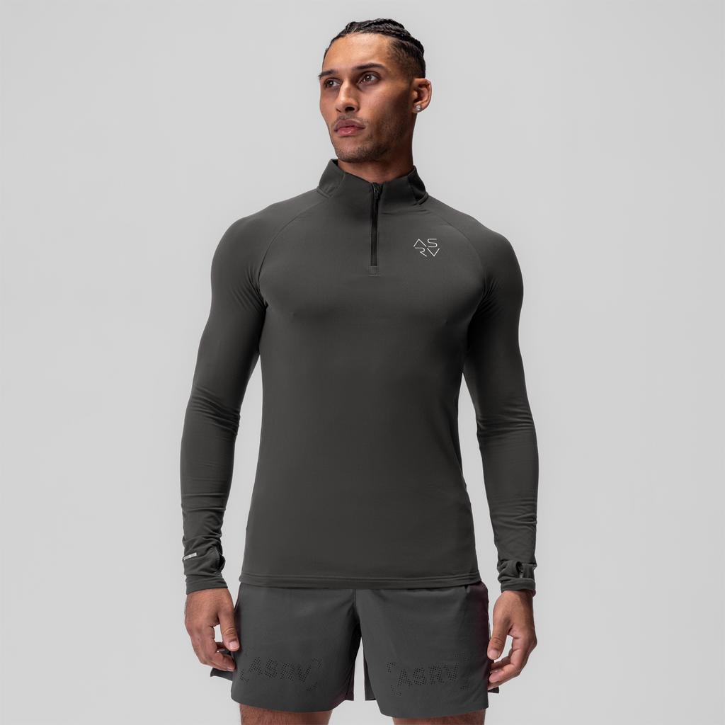 0906. Thermal Training Quarter Zip - Black "Cyber" Product Image