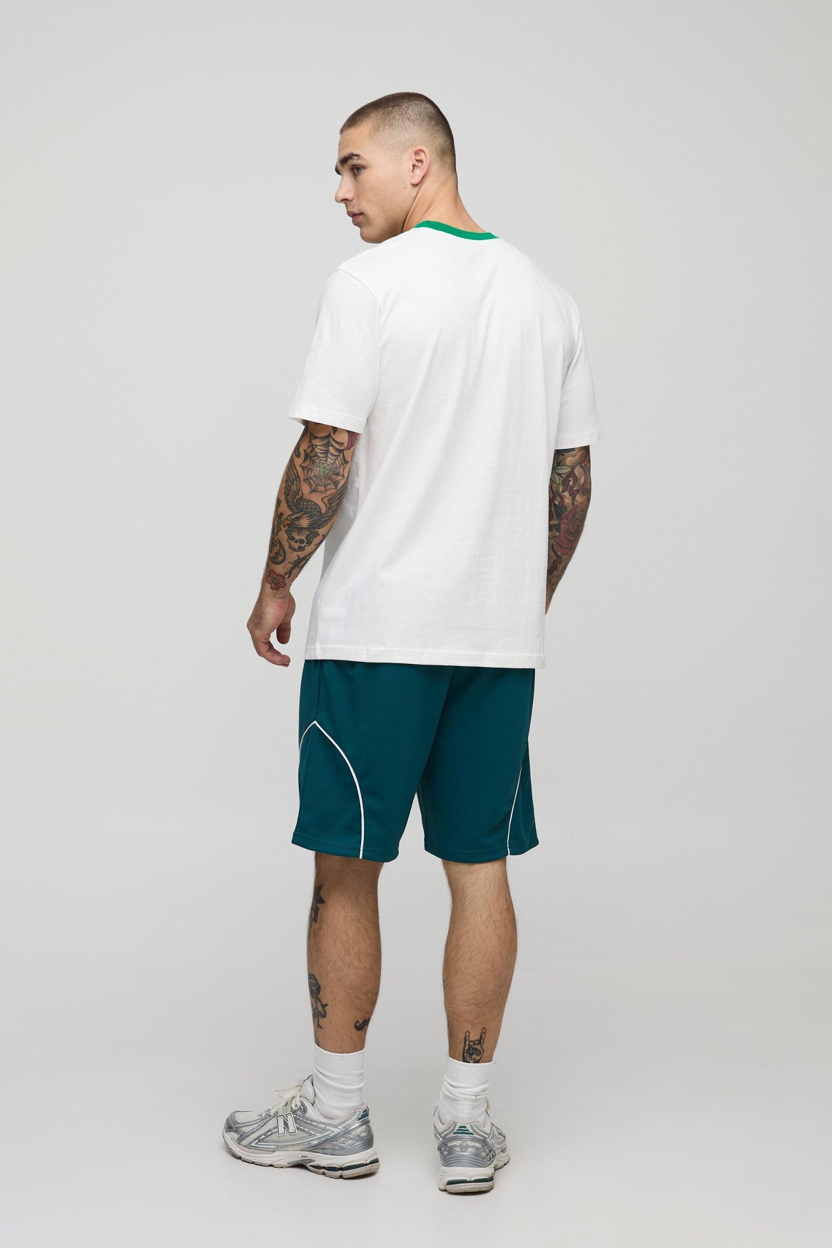 Regular Fit Ringer Crew Neck T-Shirt | boohooMAN USA Product Image