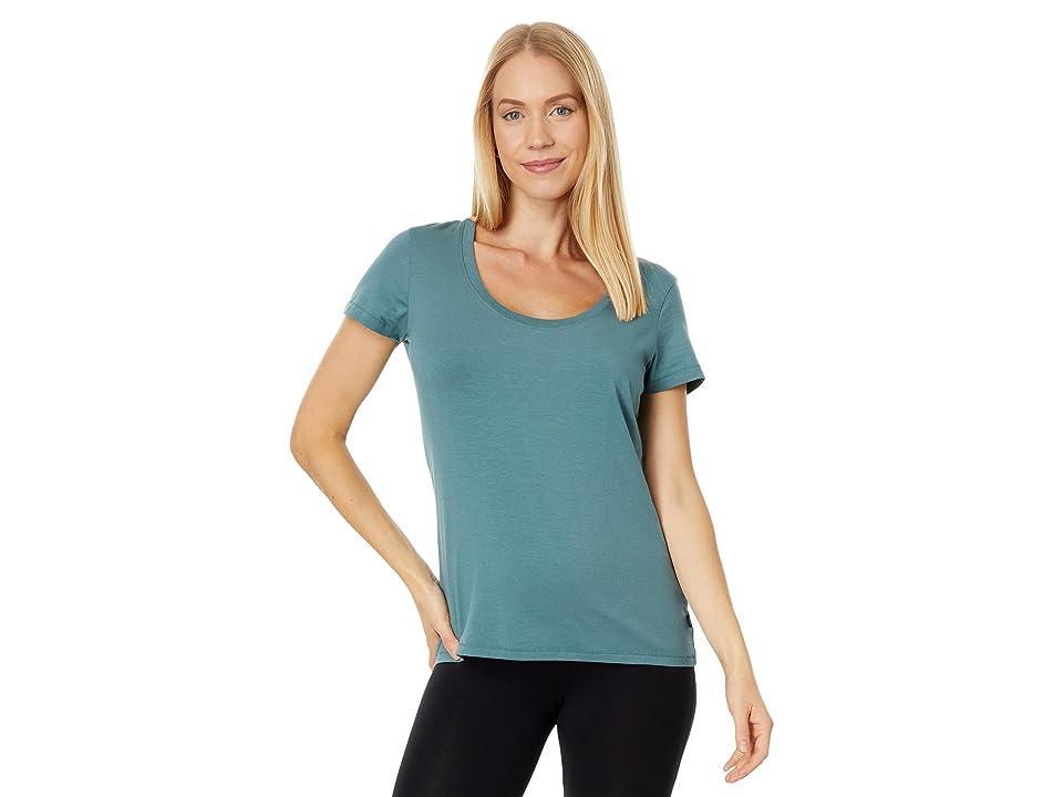 L.L.Bean Soft Stretch Supima Tee Scoopneck Short-Sleeve (Light Moss) Women's Clothing Product Image