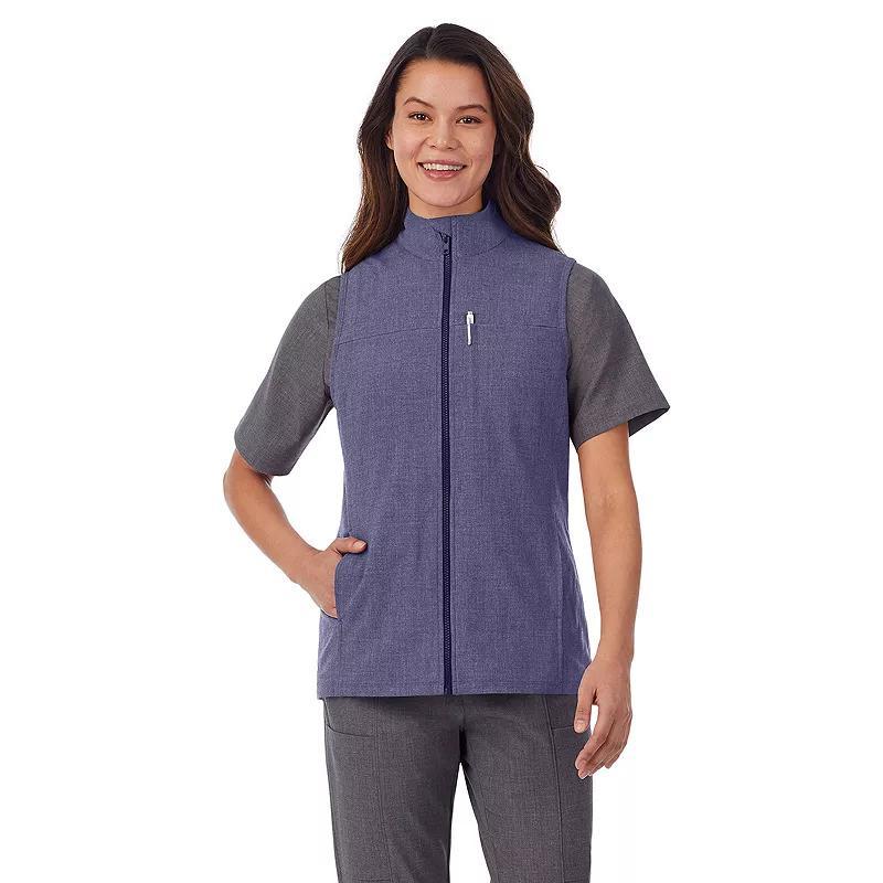 Women's Cuddl Duds® Scrubs 5-Pocket Lined Vest, Size: XL, Grey Heather Gray Product Image