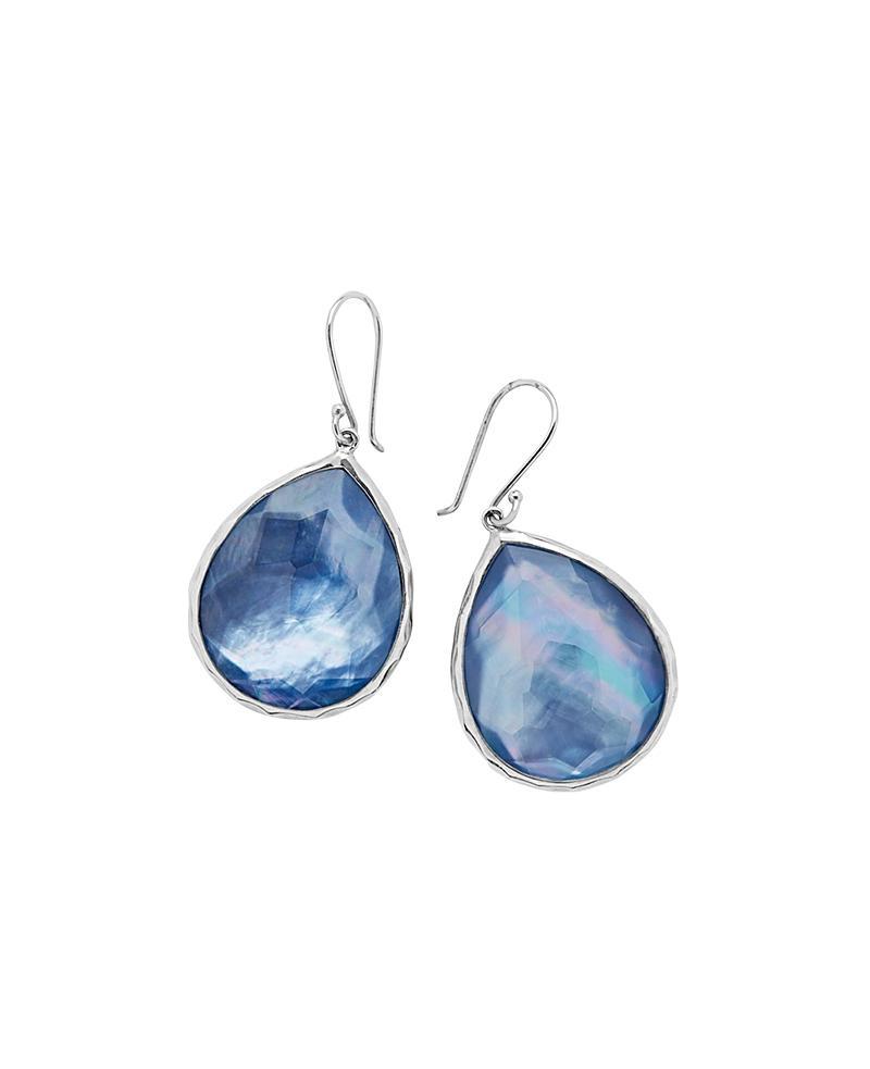 Womens Rock Candy Large Sterling Silver & Triplet Teardrop Earrings Product Image