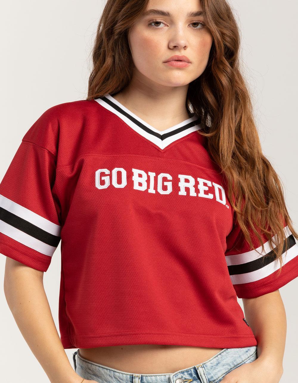 HYPE AND VICE Indiana University Womens Football Jersey - RED Product Image