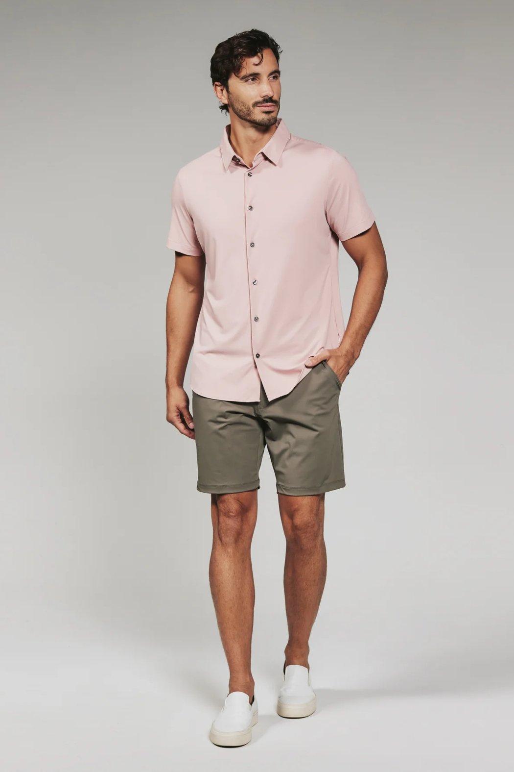 Azores Short Sleeve Shirt- Dusty Rose Product Image