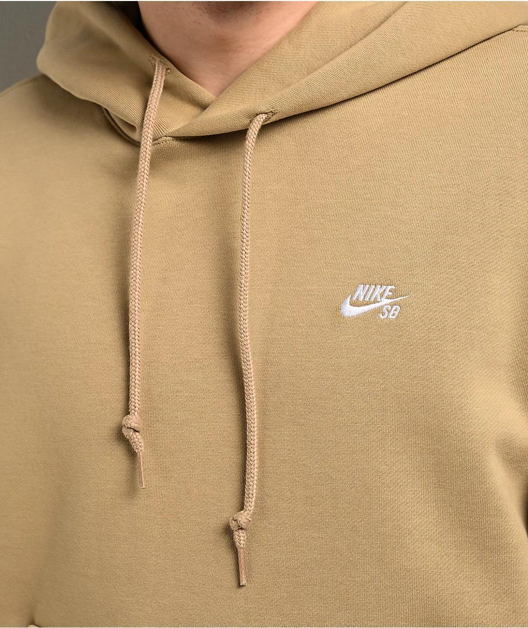 Nike SB Logo Beige Hoodie Product Image