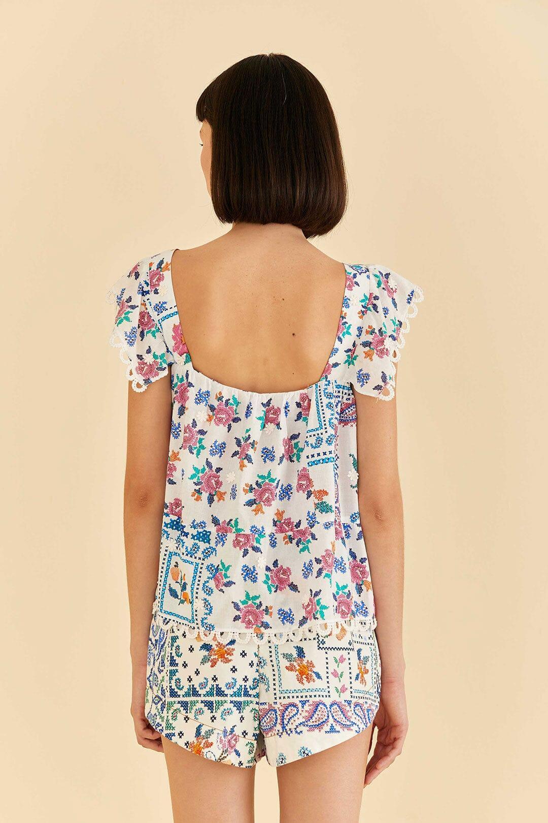 Off-White Romantic Bandanas Blouse Product Image