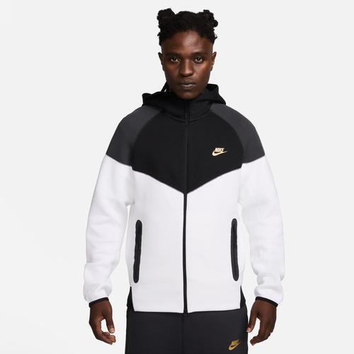 Nike Mens Nike Tech Fleece Full-Zip Hoodie - Mens Green/Black/White Product Image