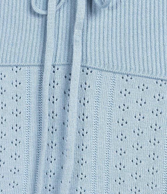 Bailey Rose Tie Front Pointelle Midi Dress Product Image