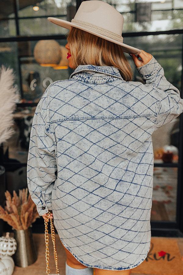 Stop Time Light Weight Denim Jacket in Light Wash Curves Product Image