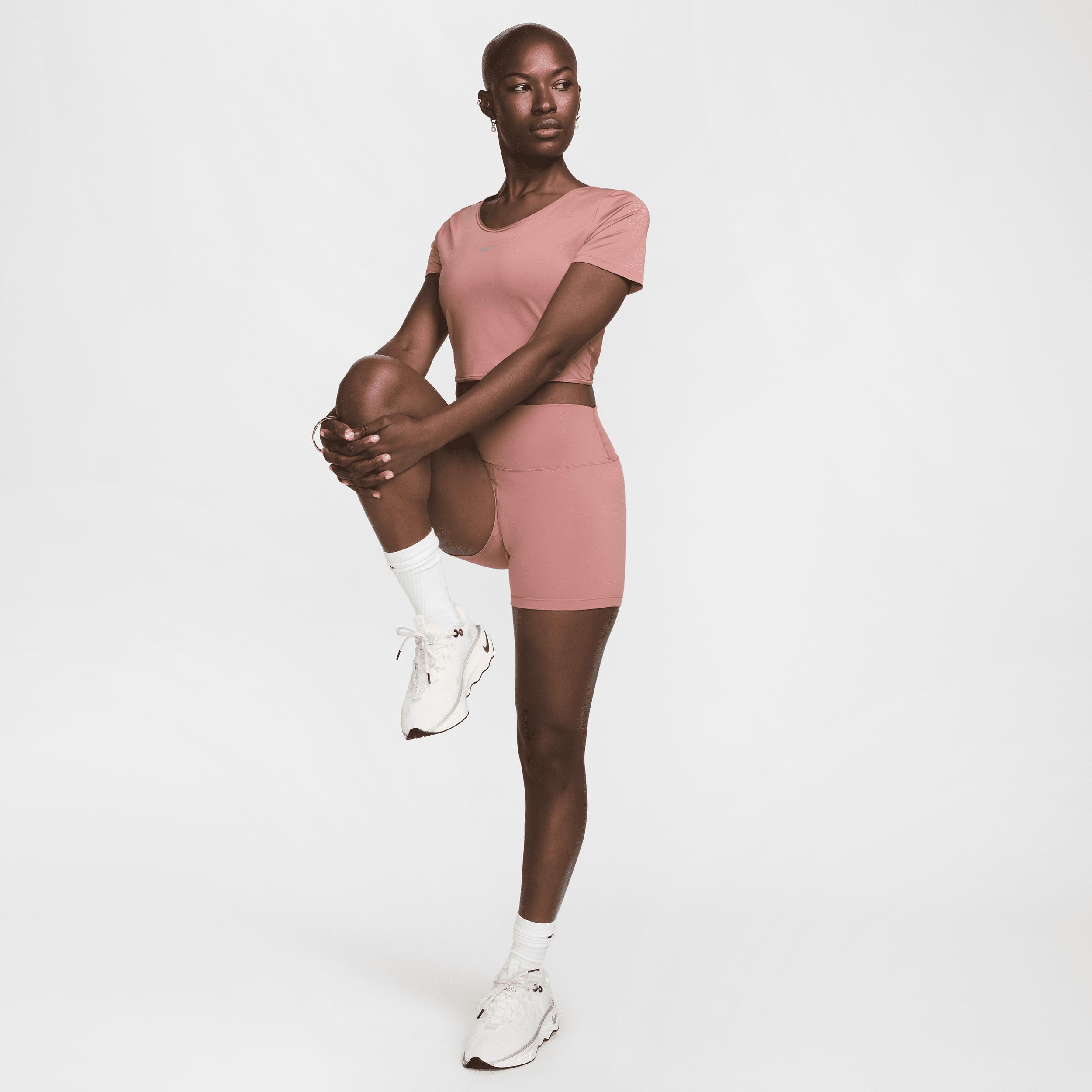 Nike One Classic Women's Dri-FIT Short-Sleeve Cropped Twist Top Product Image