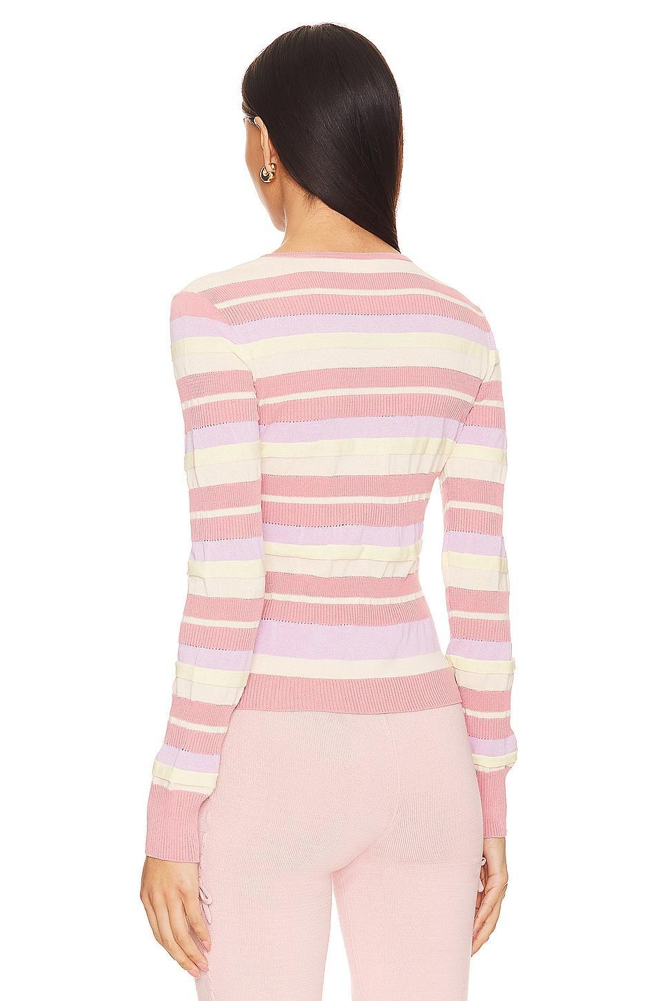 Lovers and Friends Kit Striped Sweater in Pink & Lilac Multi Product Image