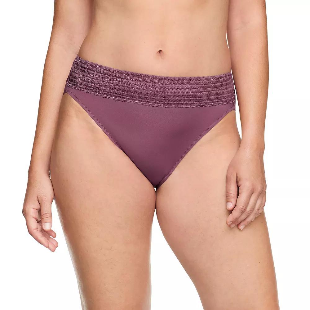 Warners No Pinching, No Problems® Dig-Free Comfort Waist with Lace Microfiber Hi-Cut 5109J, Women's, Size: Small, Tulipwood Product Image