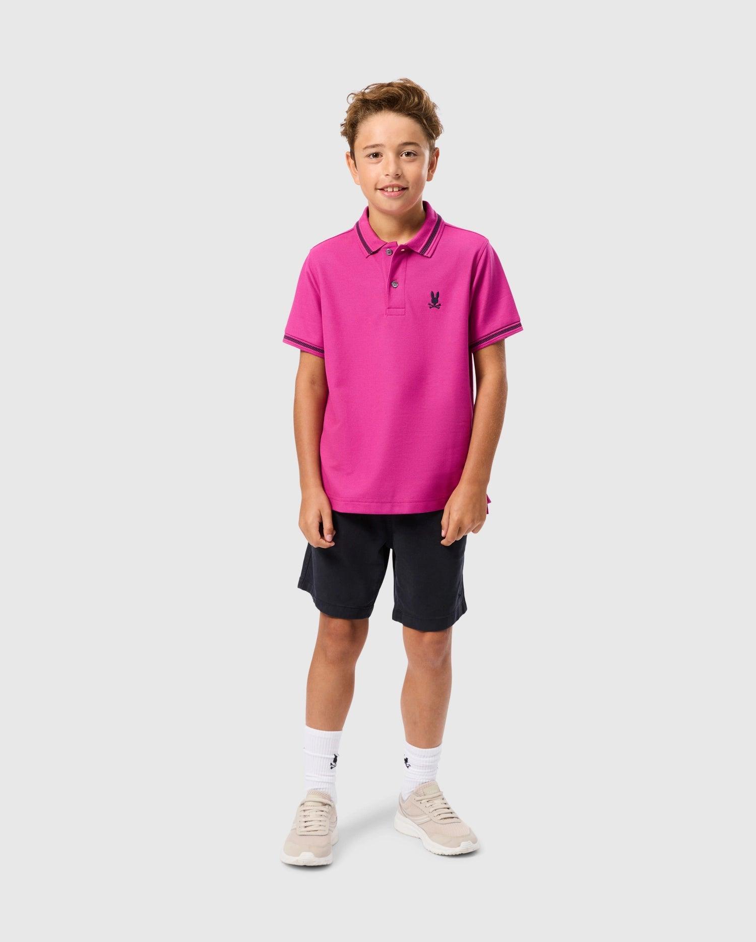 KIDS RIVIERA PIQUE POLO SHIRT - B0K640C200 Product Image