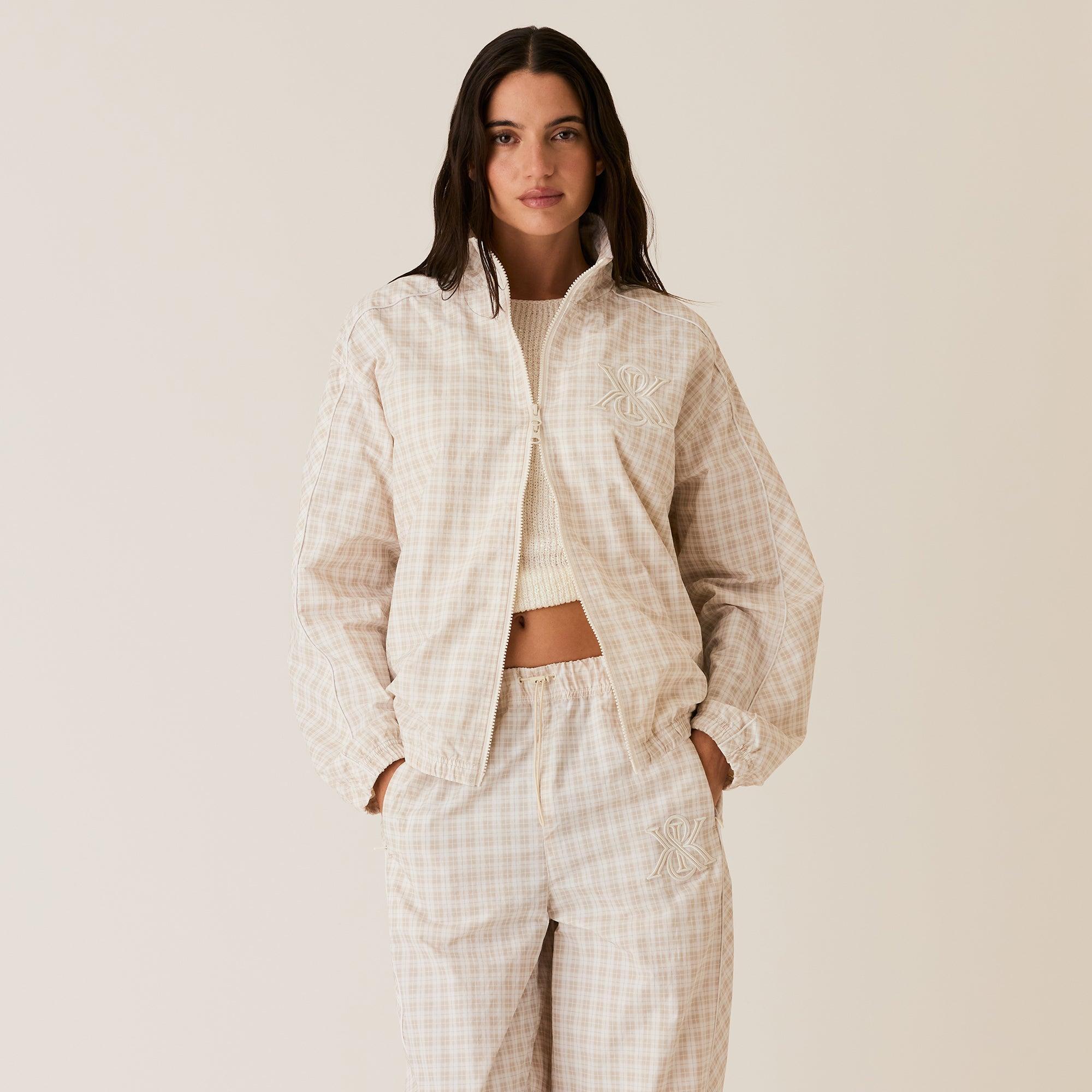 Kith Women Azariah Check Track Jacket-  White Female Product Image