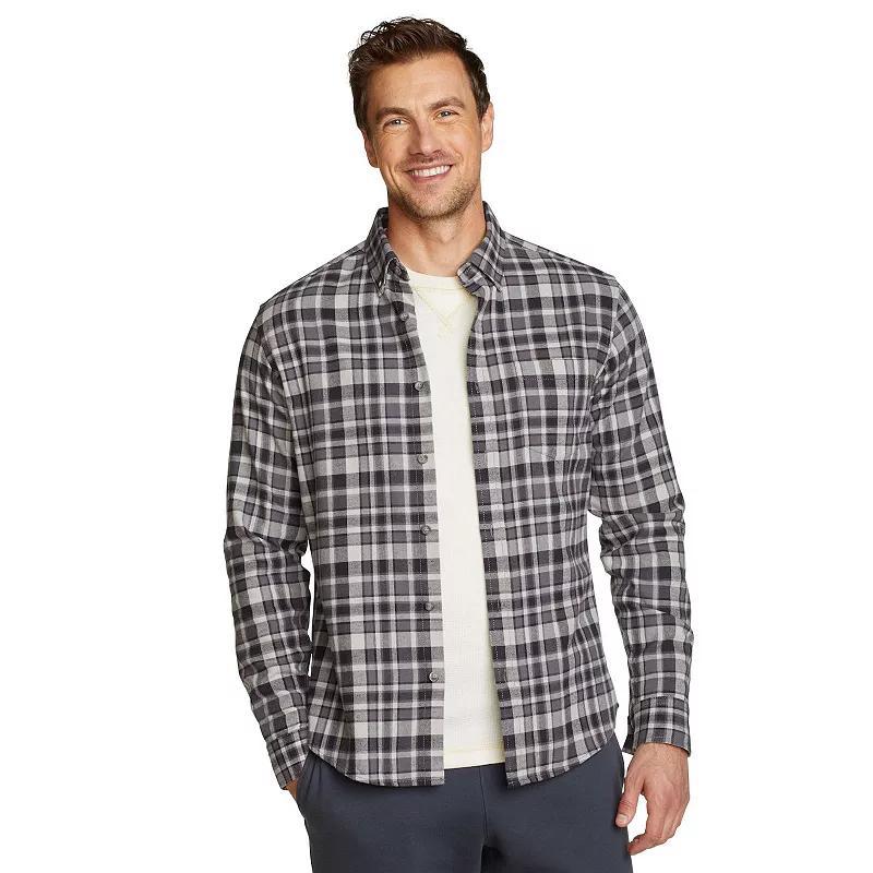 Men's Eddie Bauer Field Flannel Button-Down Shirt, Size: Large, Deep Brown Product Image