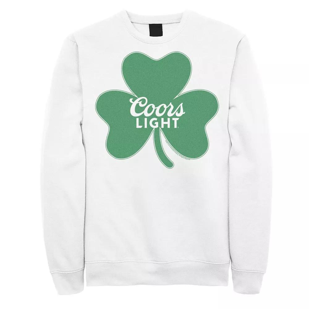 Men's Coors Light Logo Shamrock Sweatshirt, Size: XXL, White Product Image