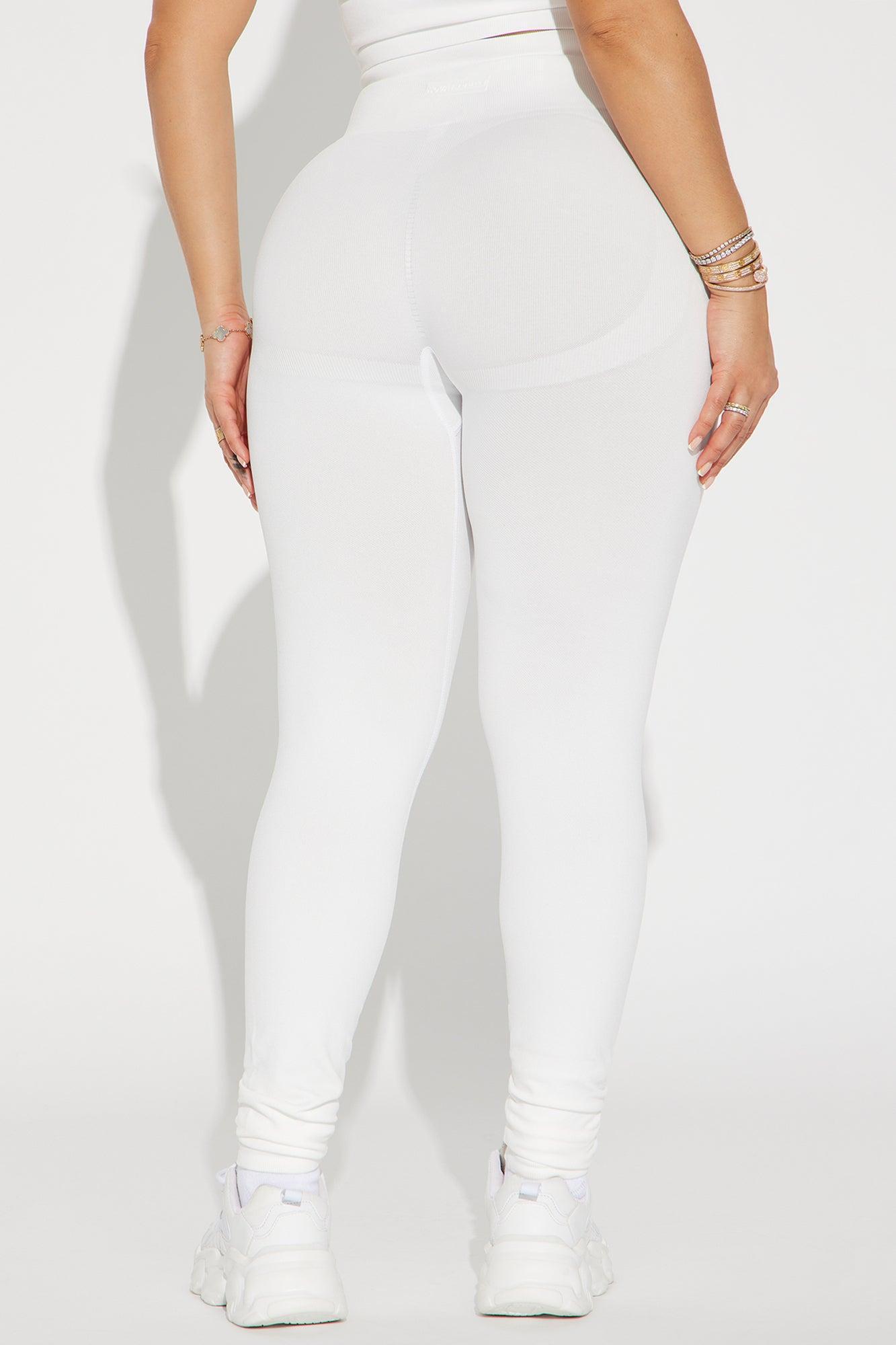 Racket Up Flex Seamless Active Legging - White Product Image