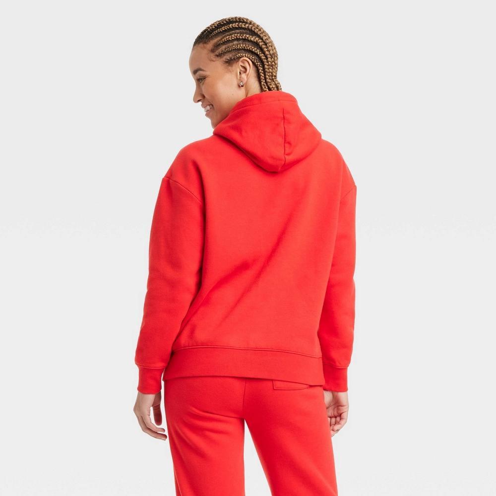 Women's Leisure Studio Graphic Hoodie Pullover Sweatshirt - Universal Thread™ Red XS Product Image