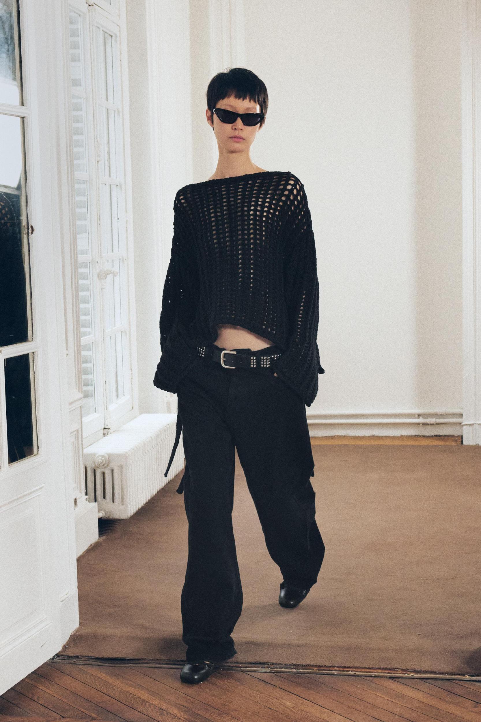 OPENWORK KNIT SWEATER Product Image