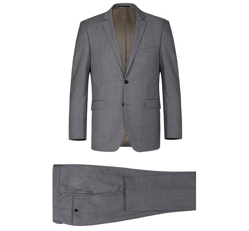 (Limited Sizes) 100% Virgin Wool Regular Fit Gray Suit Product Image