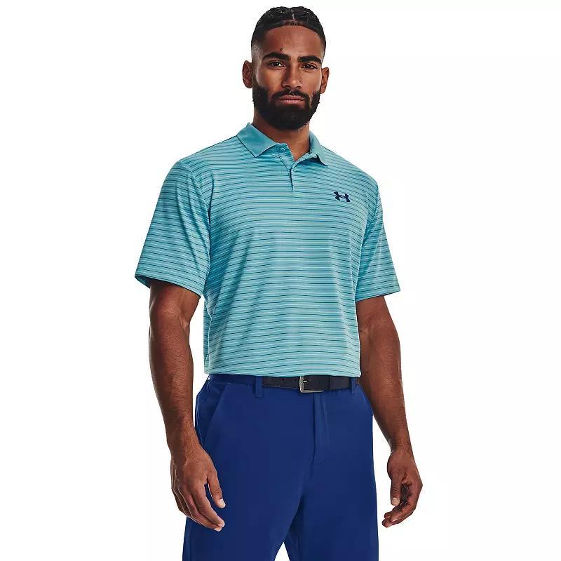 Big & Tall Under Armour Classic-Fit Striped Performance Polo, Men's, Size: Large Tall, Hydro Blue Product Image