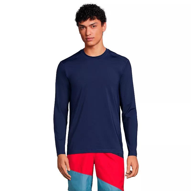 Big & Tall Lands' End SPF Long Sleeve Tee, Men's, Size: Medium Tall, Deep  Blue Product Image