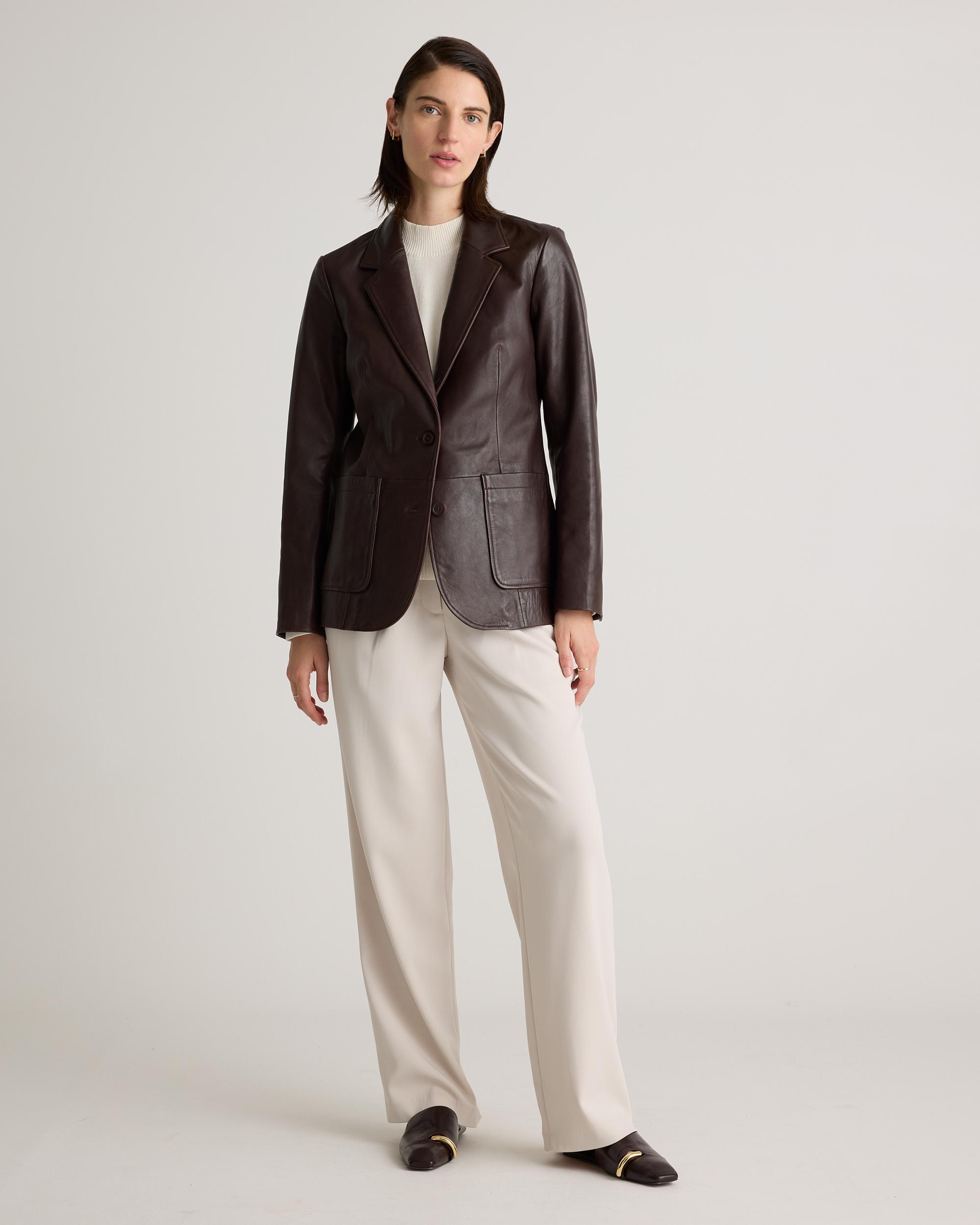 Quince | Women's Blazer Size XS, Leather Product Image
