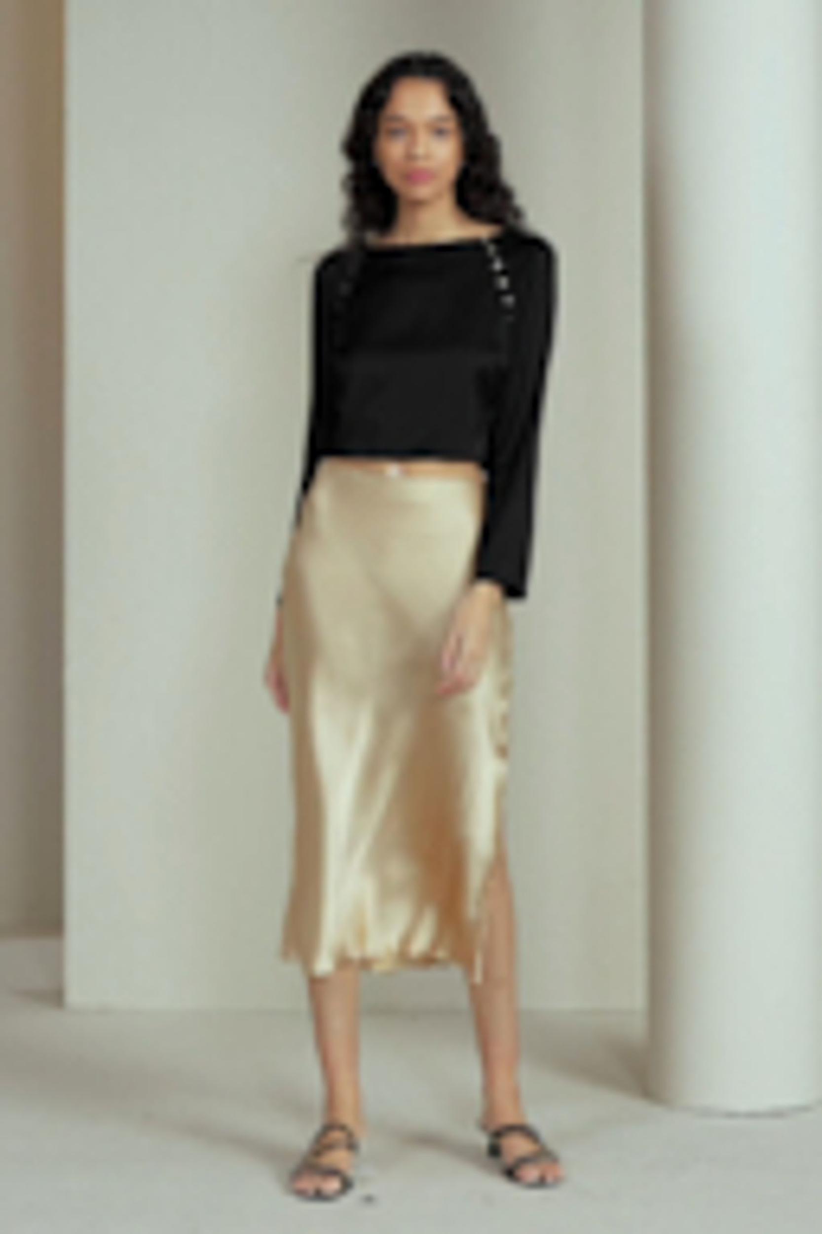 Cropped Pullover Silk Top Product Image