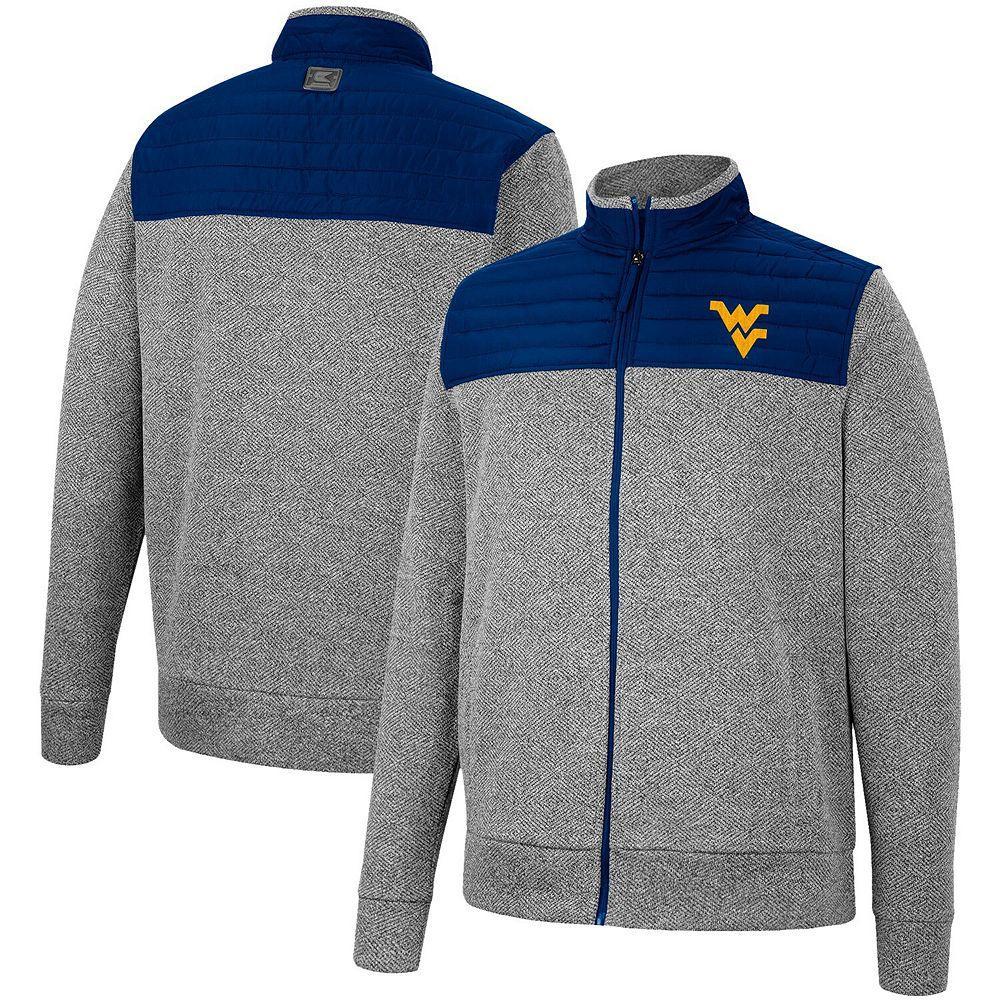 Men's Colosseum Gray/Black Army Black Knights Putter Herringbone Full-Zip Jacket, Size: Large, Nc2 Charco Product Image