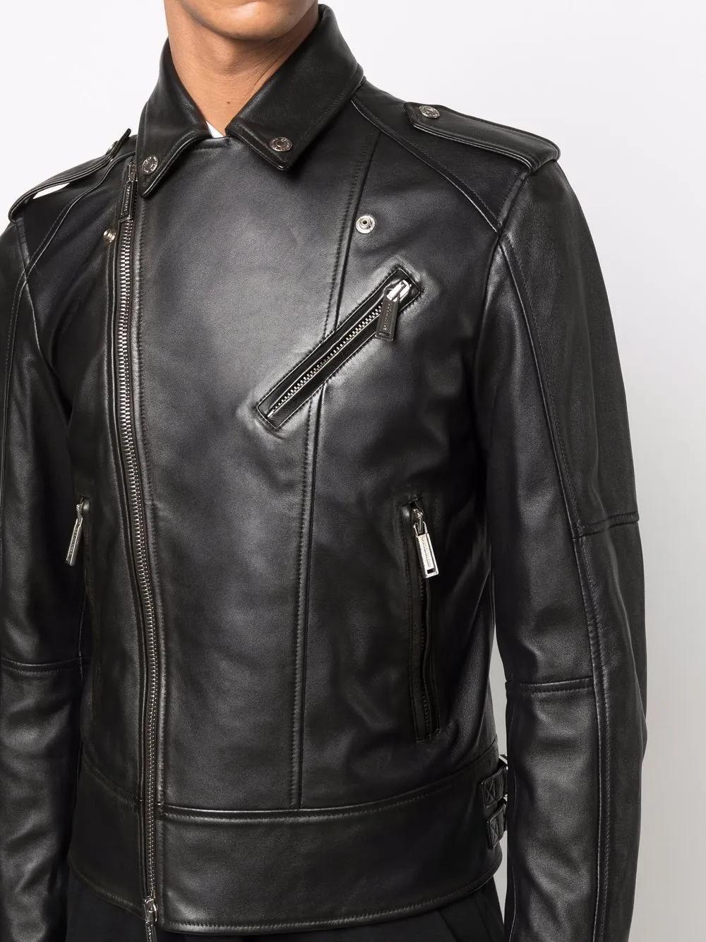leather biker jacket Product Image