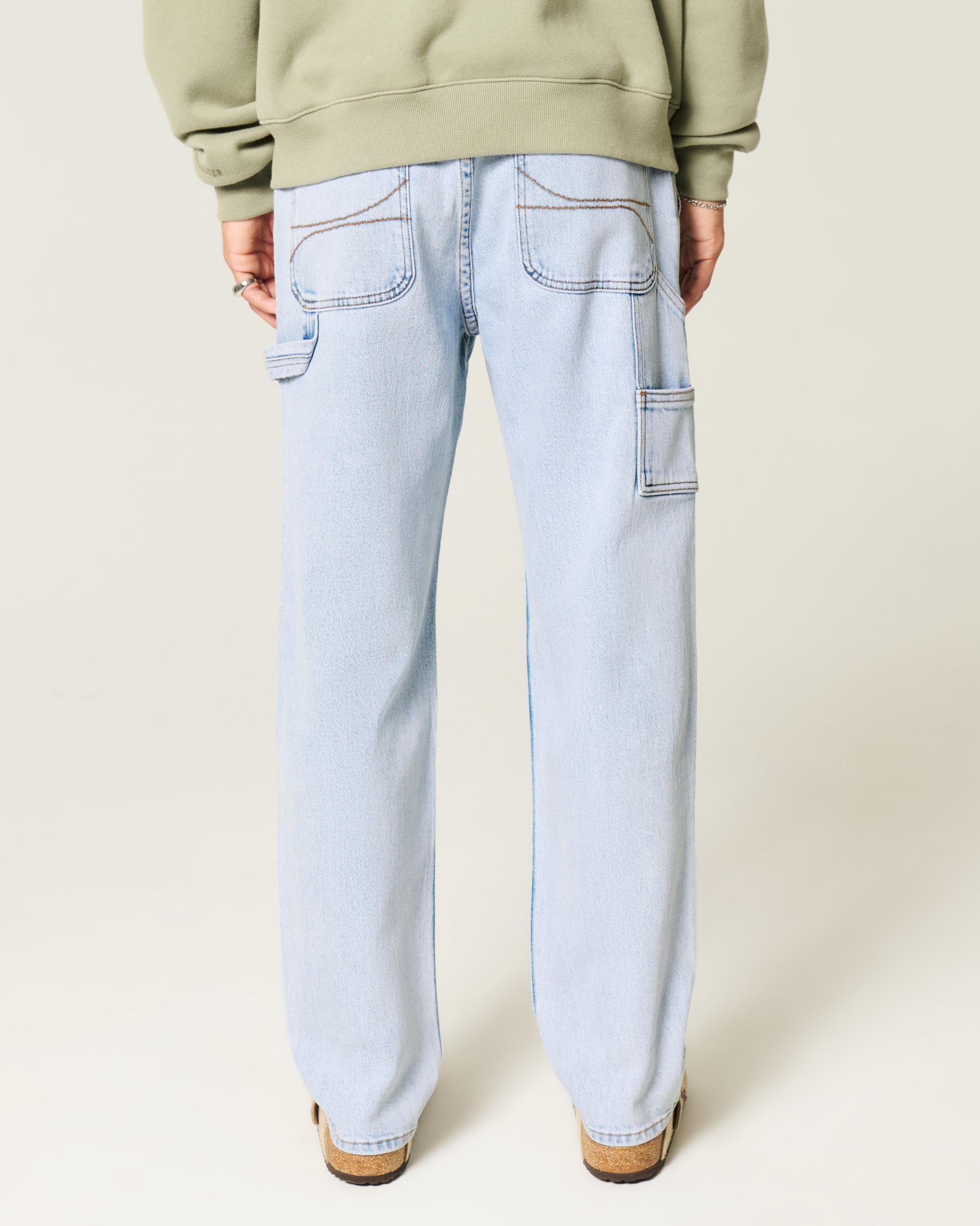 Light Wash Loose Painter Jeans Product Image