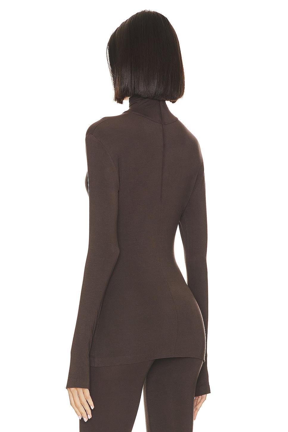Slim Fit Long Sleeve Turtle Top Norma Kamali Product Image