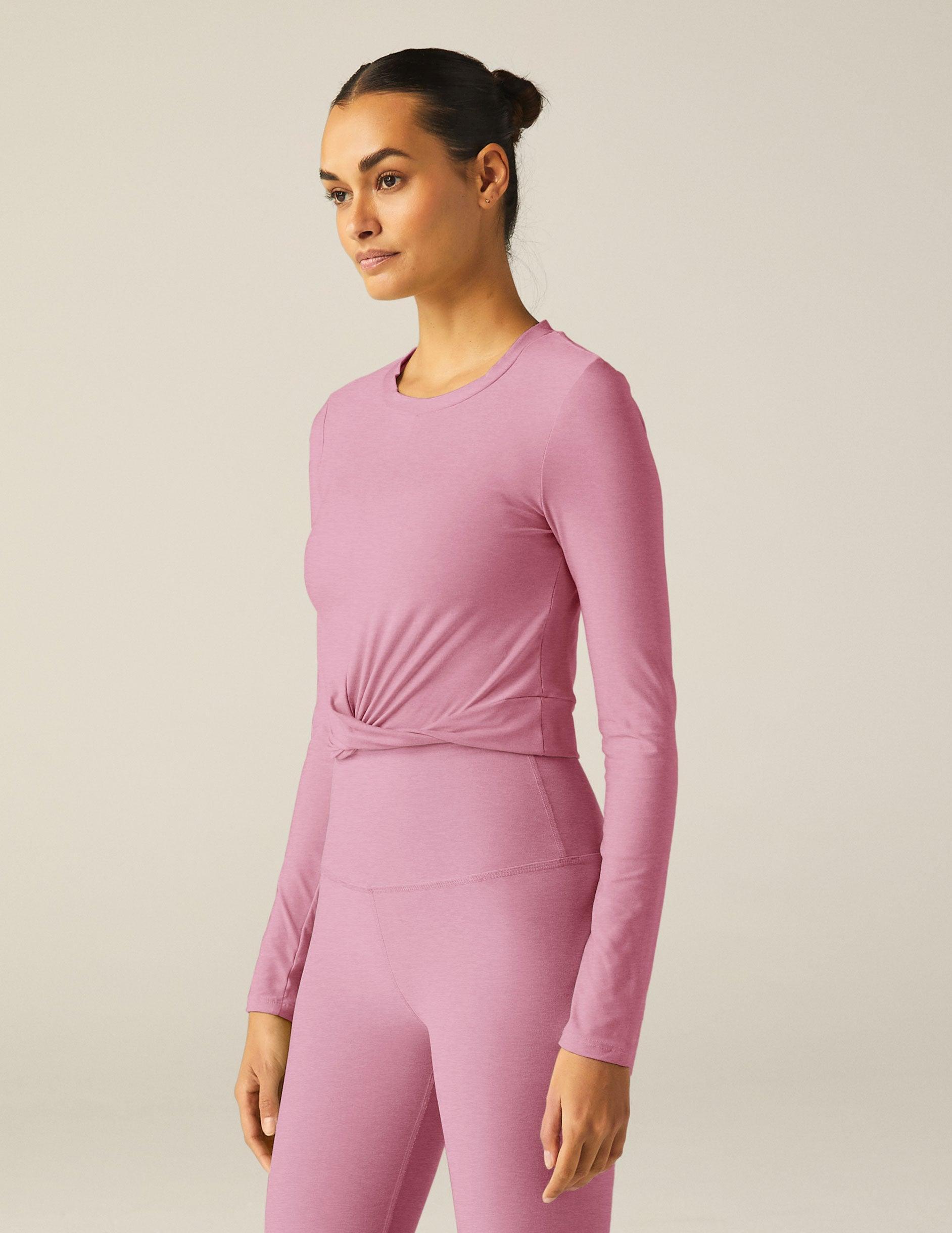 Featherweight Center Stage Cropped Long Sleeve Pullover Product Image