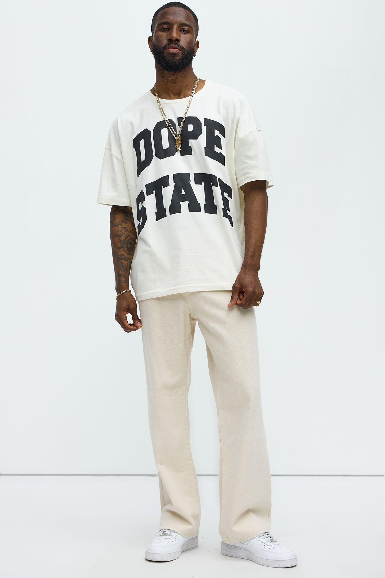 Dope State Oversized Short Sleeve Tee - White Product Image