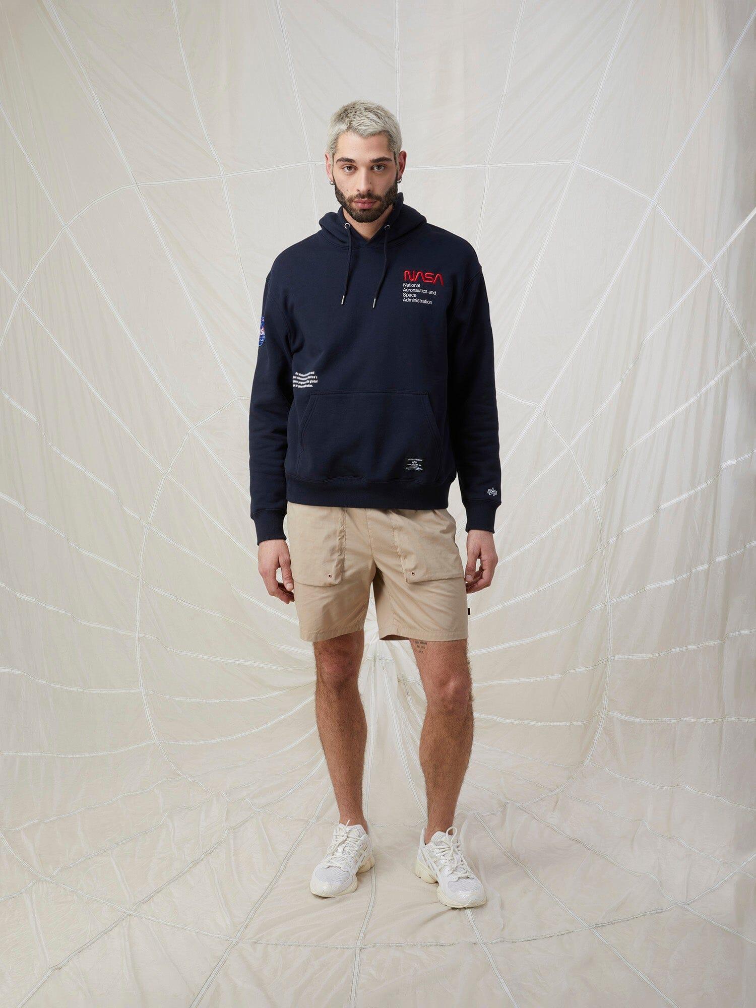 NASA WORM LOGO HOODIE (CHARCOAL) Male Product Image