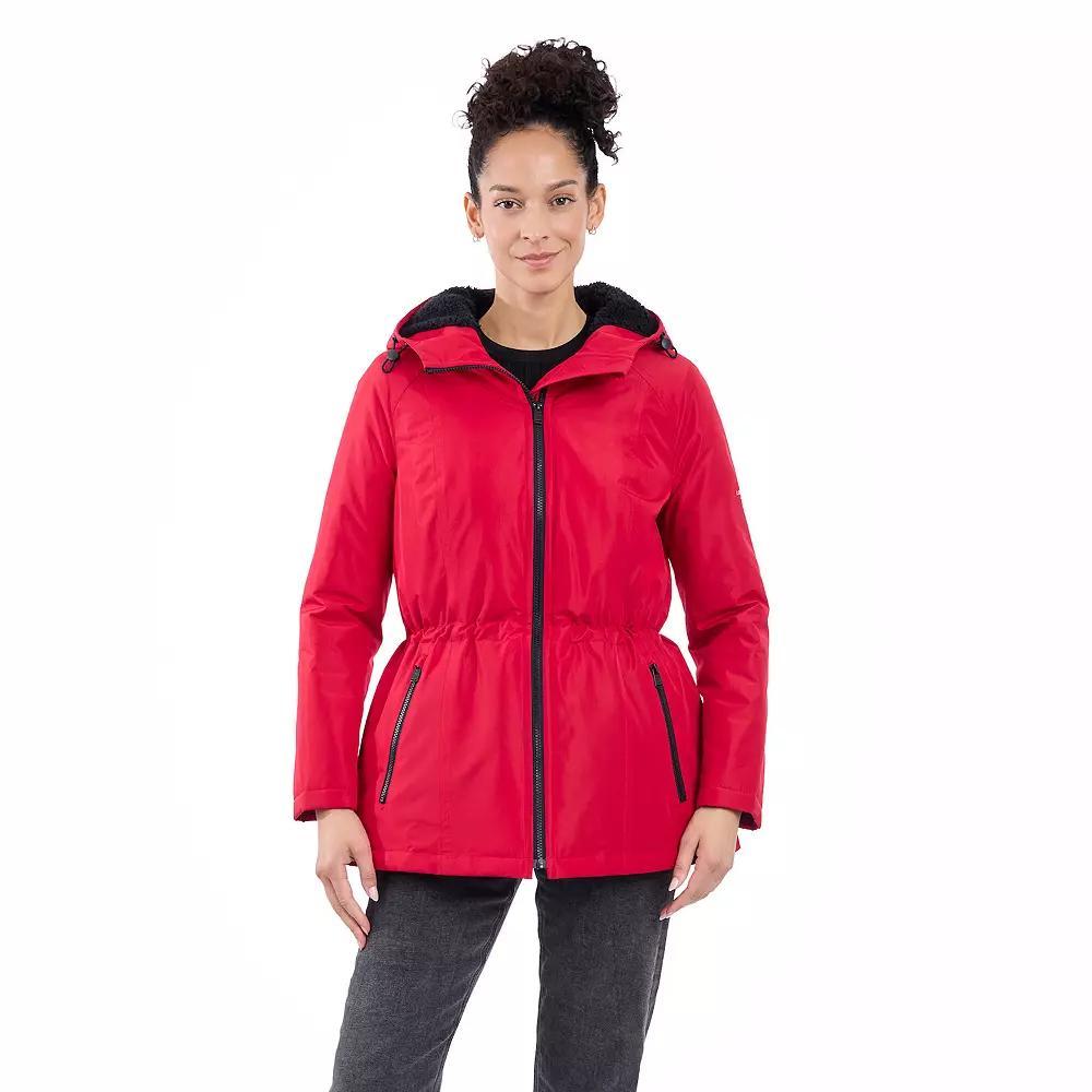 Women's London Fog Zip-Front Rain Anorak Jacket, Size: Small, Green Product Image