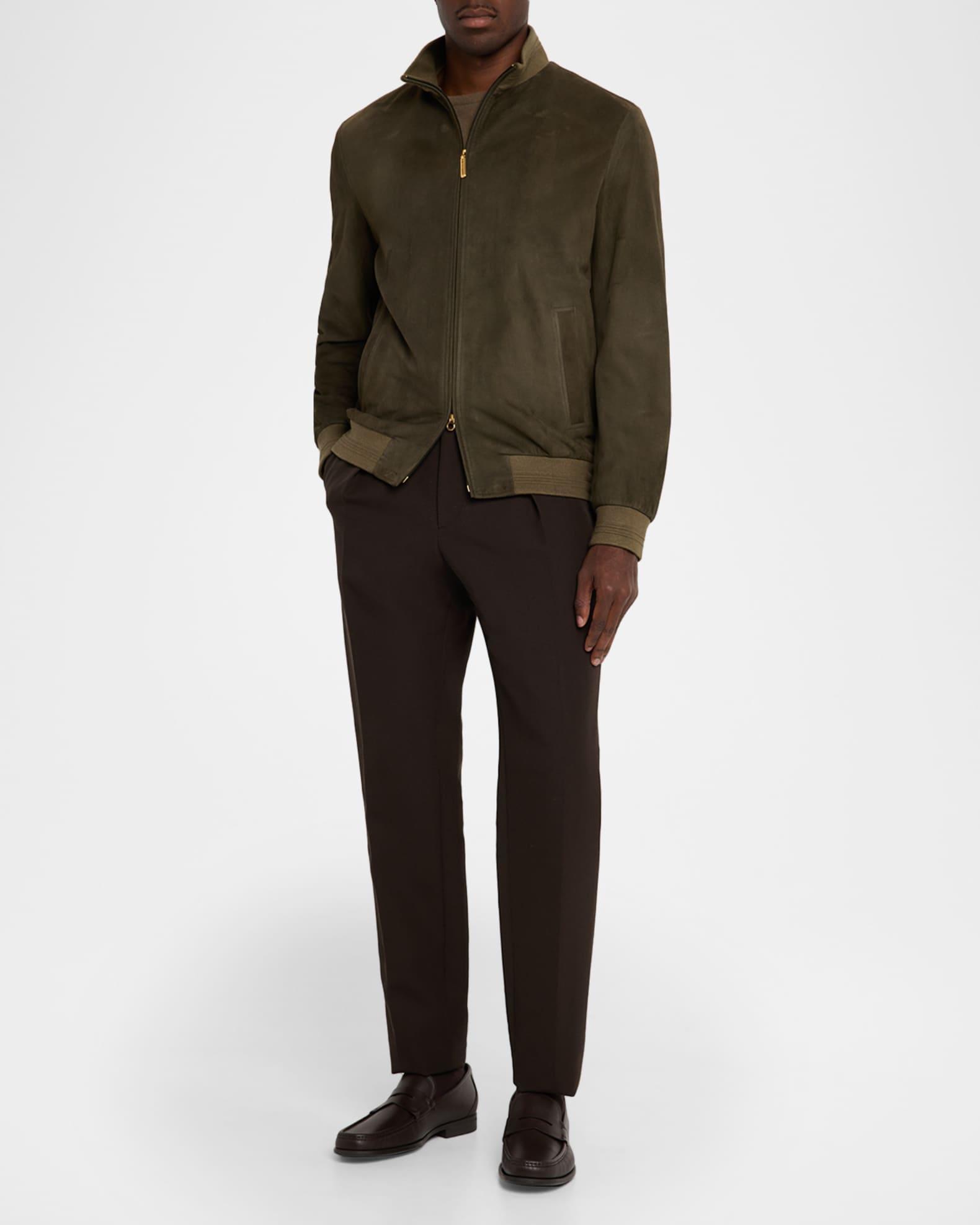 Men's Suede Full-Zip Jacket Product Image
