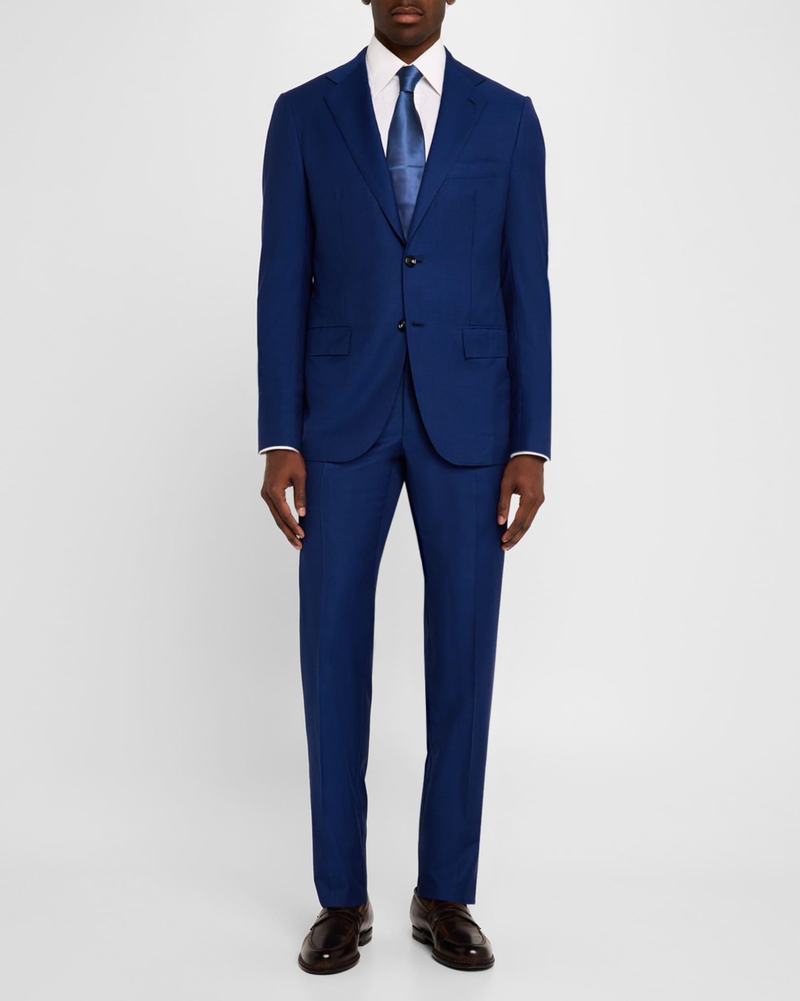 Men's Narrow Stripe Wool Suit Product Image