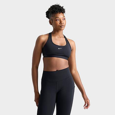 Women's Nike Swoosh Light Support Sports Bra, Size: XXL, Black Product Image