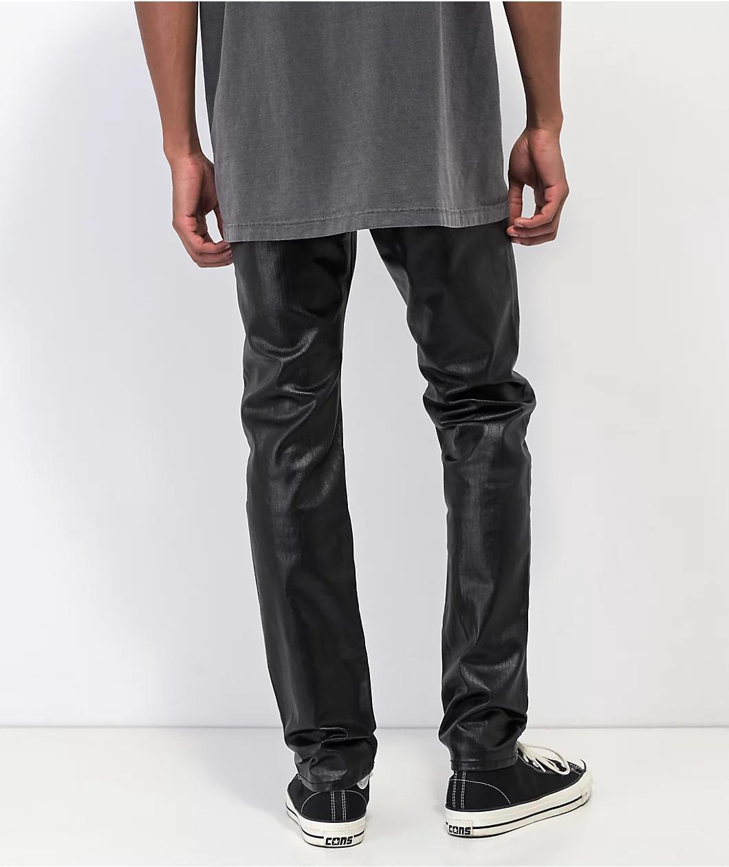 Ninth Hall Rogue Coated Denim Black Skinny Jeans Product Image
