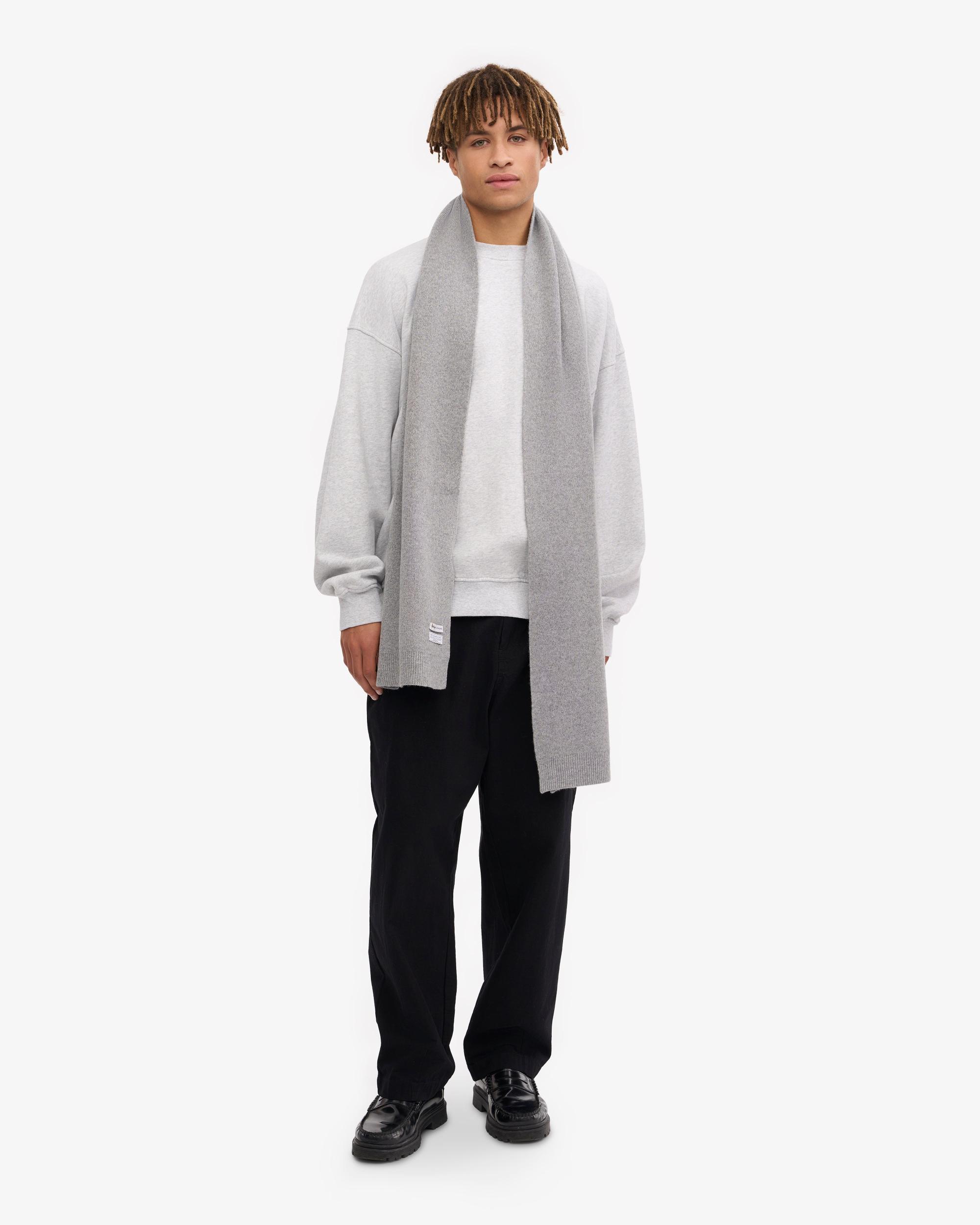 Merino Wool Scarf - Heather Grey Product Image