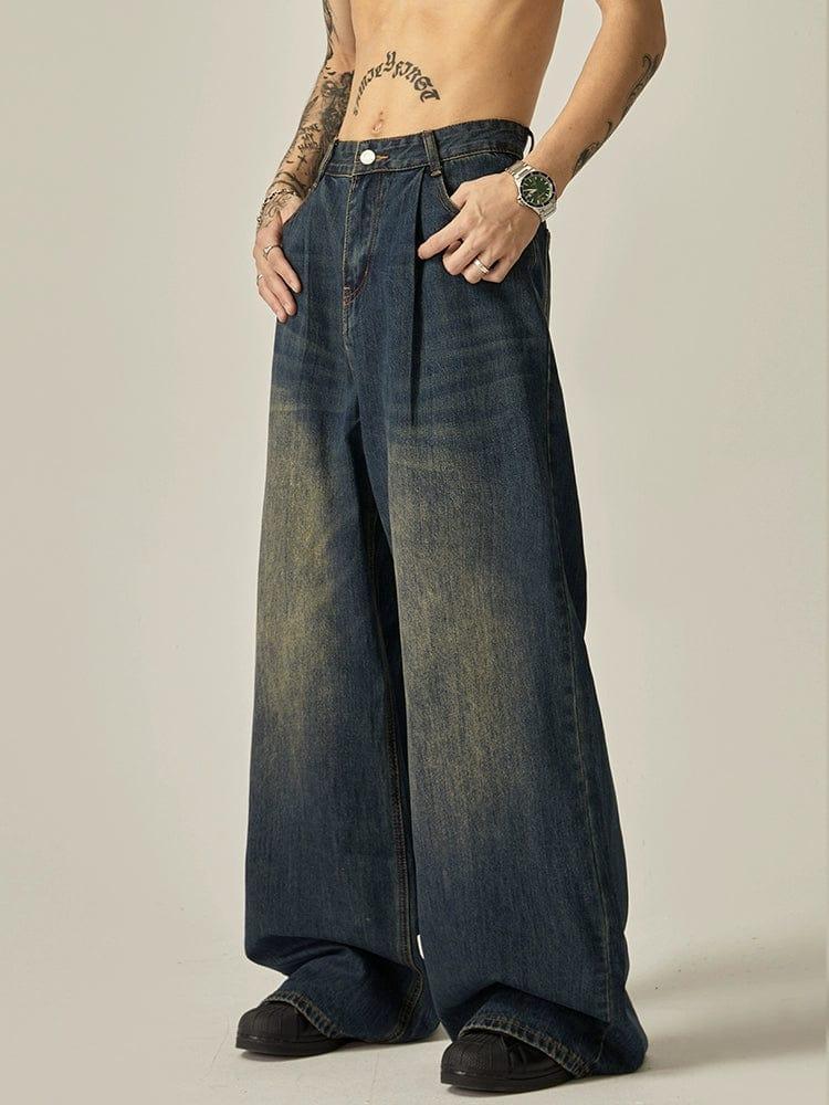 RT No. 11170 BAGGY WIDE STRAIGHT DENIM JEANS Product Image