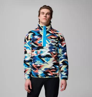 Columbia Men's Helvetia II Printed Half Snap Printed Fleece Pullover- Product Image