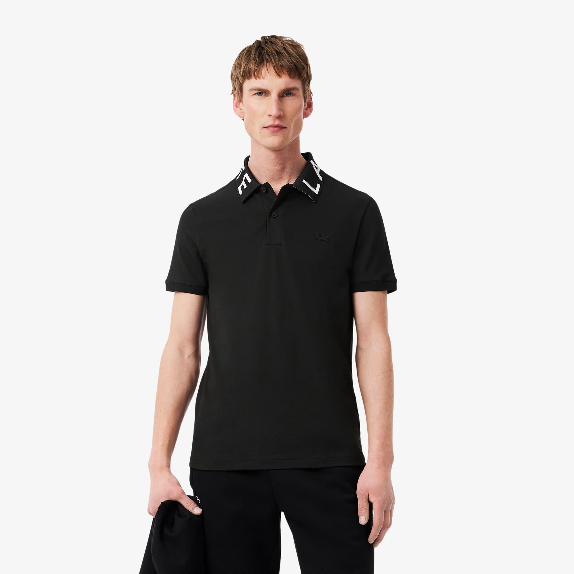 Slim Fit Jacquard Branded Polo Shirt Product Image