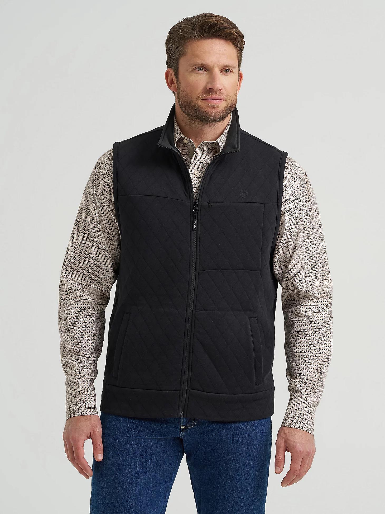 Men's George Strait Zip Front Solid Knit Vest in Tan Product Image