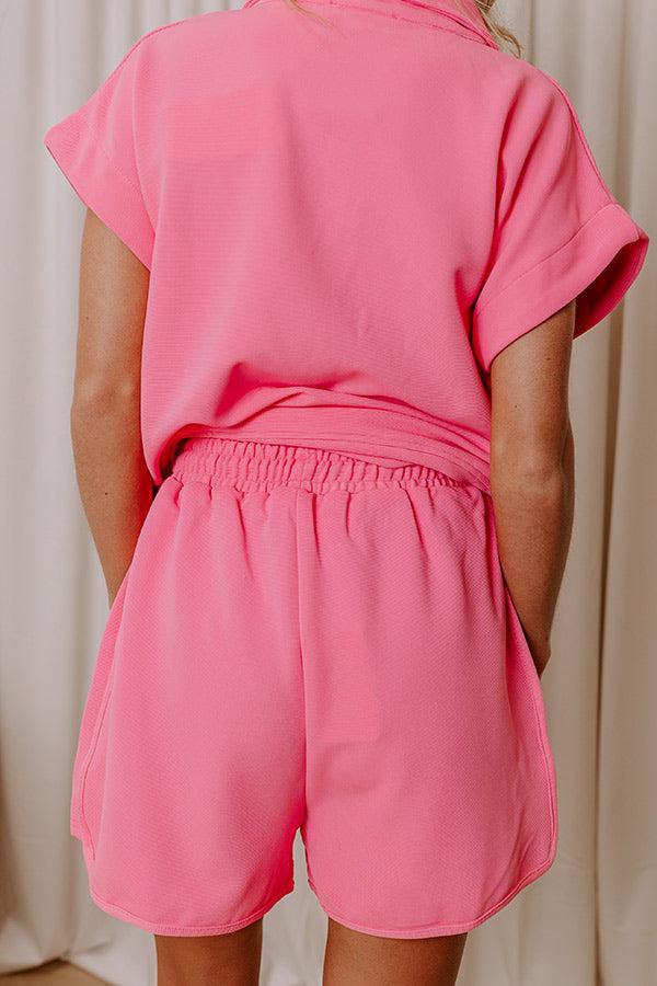 Spring In Your Step High Waist Shorts in Bubblegum Pink Product Image