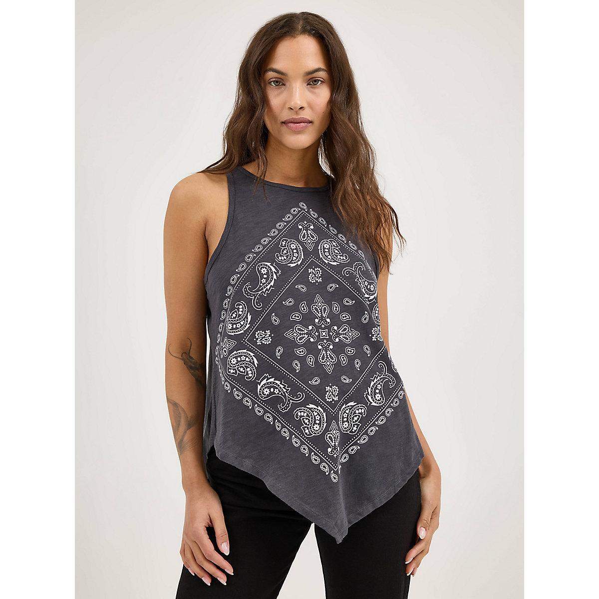 Women's Wrangler Bandana Diamond Front Tank Product Image