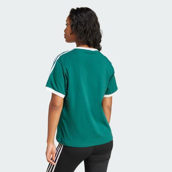 adidas 3-Stripes Tee Semi Coral XS Womens Product Image