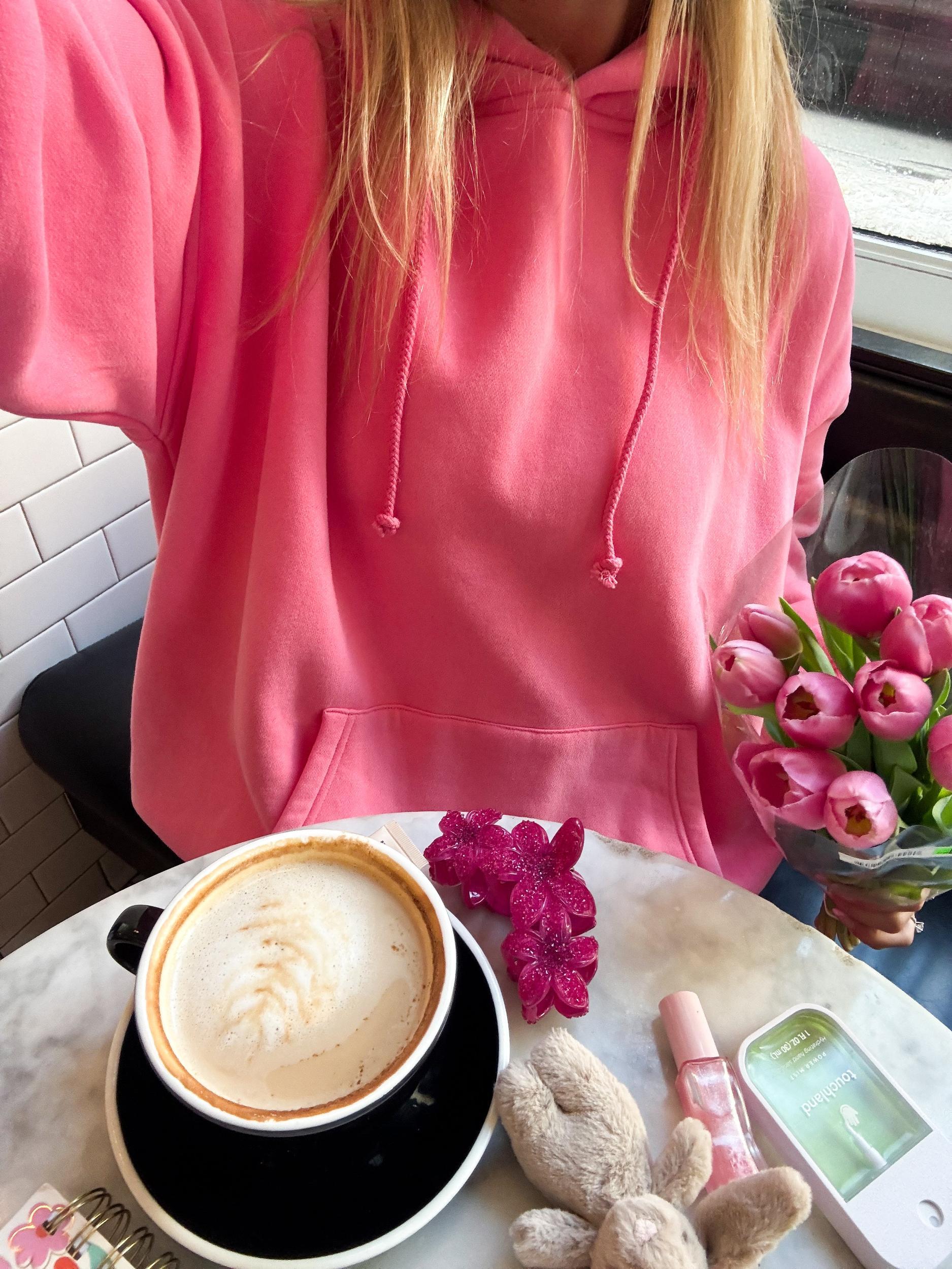 Hibiscus Pink Basic Blank Hoodie Product Image