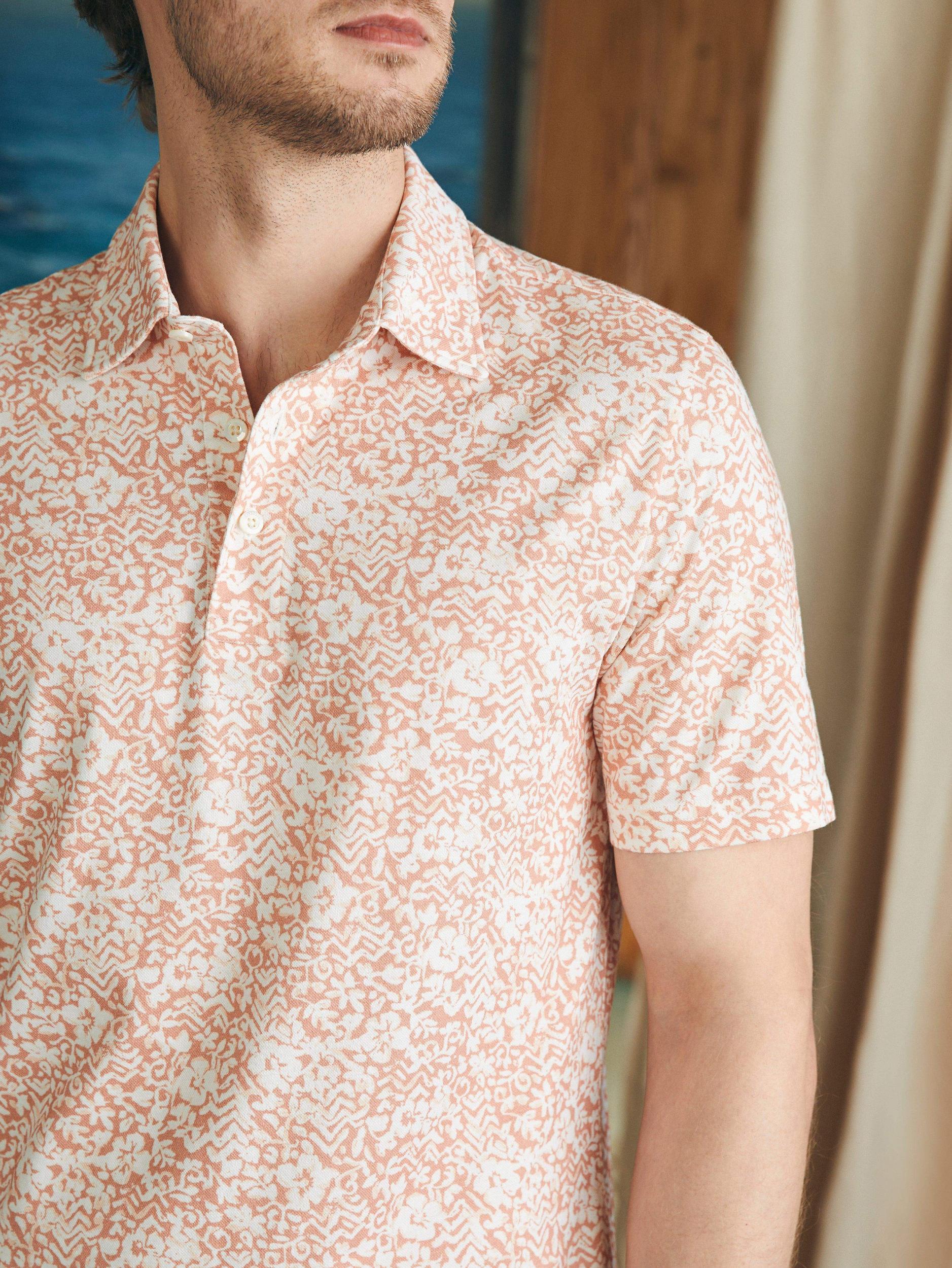 Movement™ Short-Sleeve Pique Polo Shirt - Hilo Rose Floral Print Male Product Image